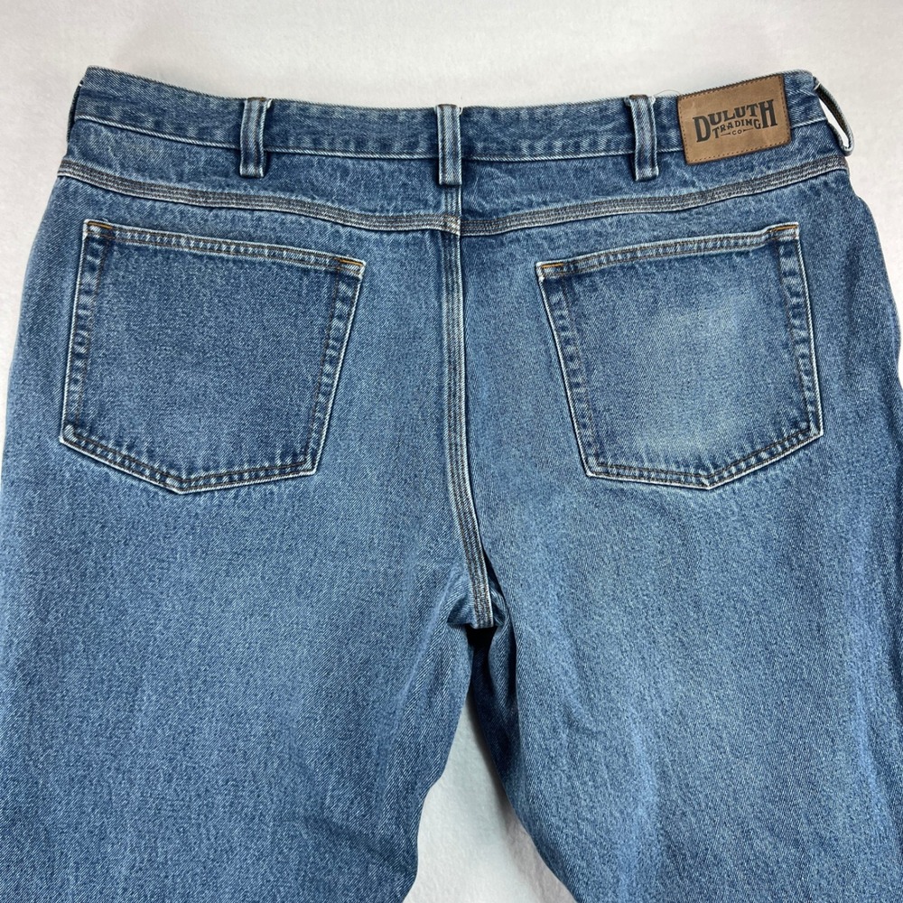 Duluth Trading Co. Denim Jeans Relaxed Fit Men 42x28 Blue Medium Wash Utility - Picture 8 of 10